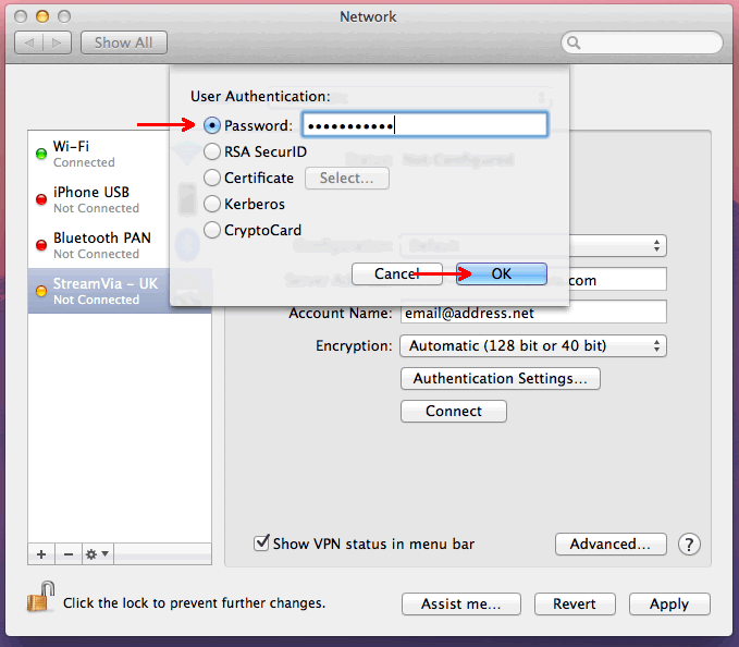 pptp-vpn server did not respond mac